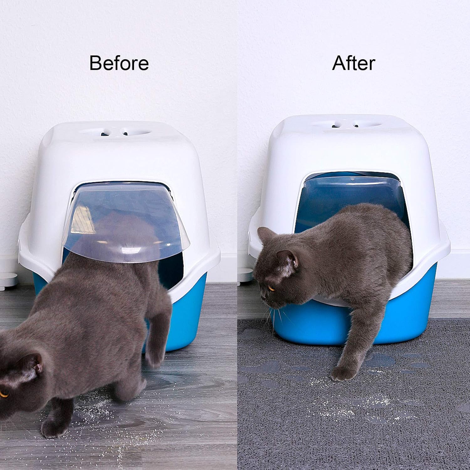 Base para arenero de gato lionto, alfombrilla gris 60x90 cm - característica 4