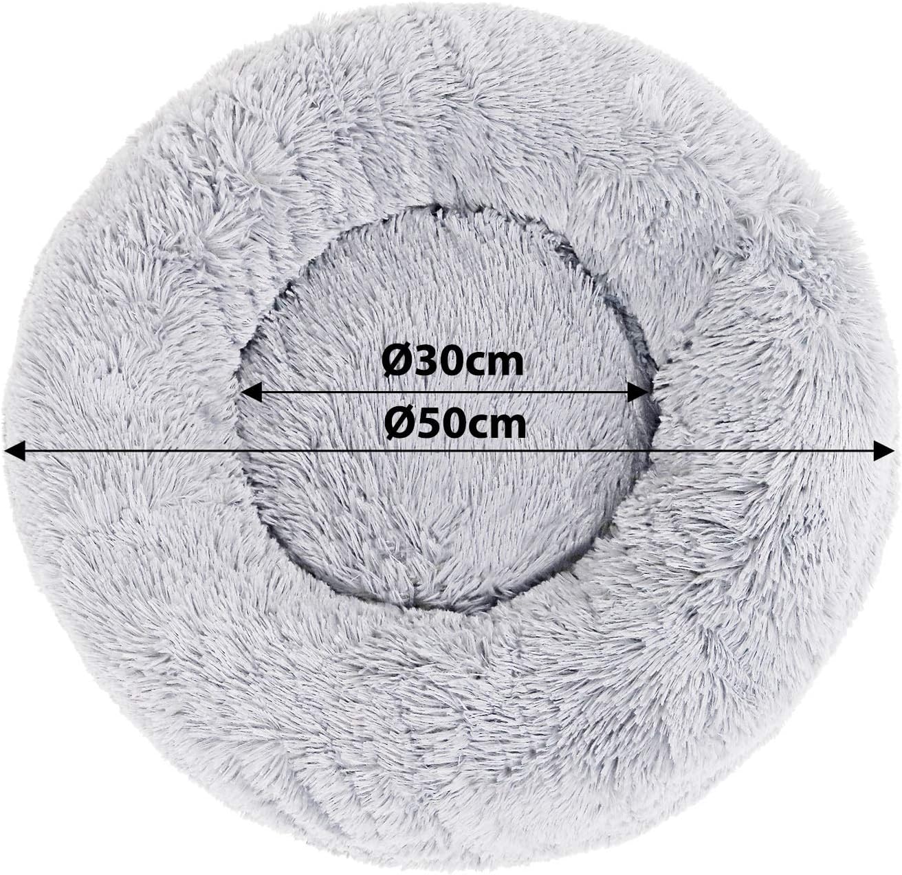 Cama redonda para perros Lionto donut gris claro (S) 40 cm Ø - vista 7