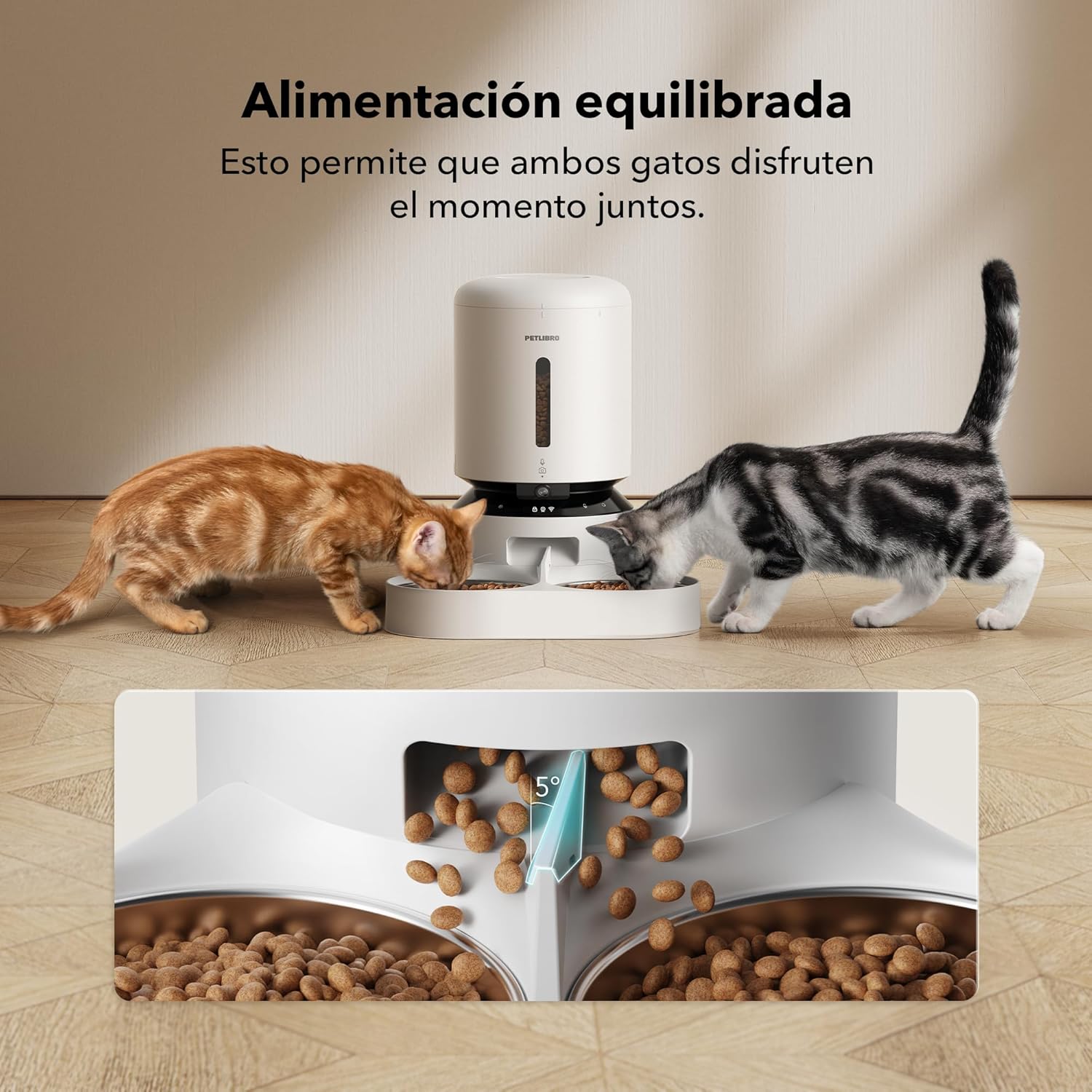 Comedero automático para gatos PETLIBRO con cámara 1080P y control por app - característica 8