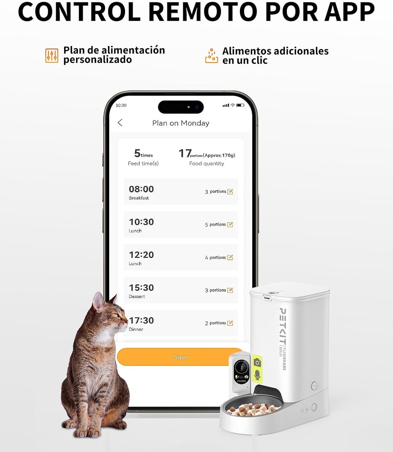 Comedero automático PETKIT para gatos con cámara 1080P y control por app - imagen 5