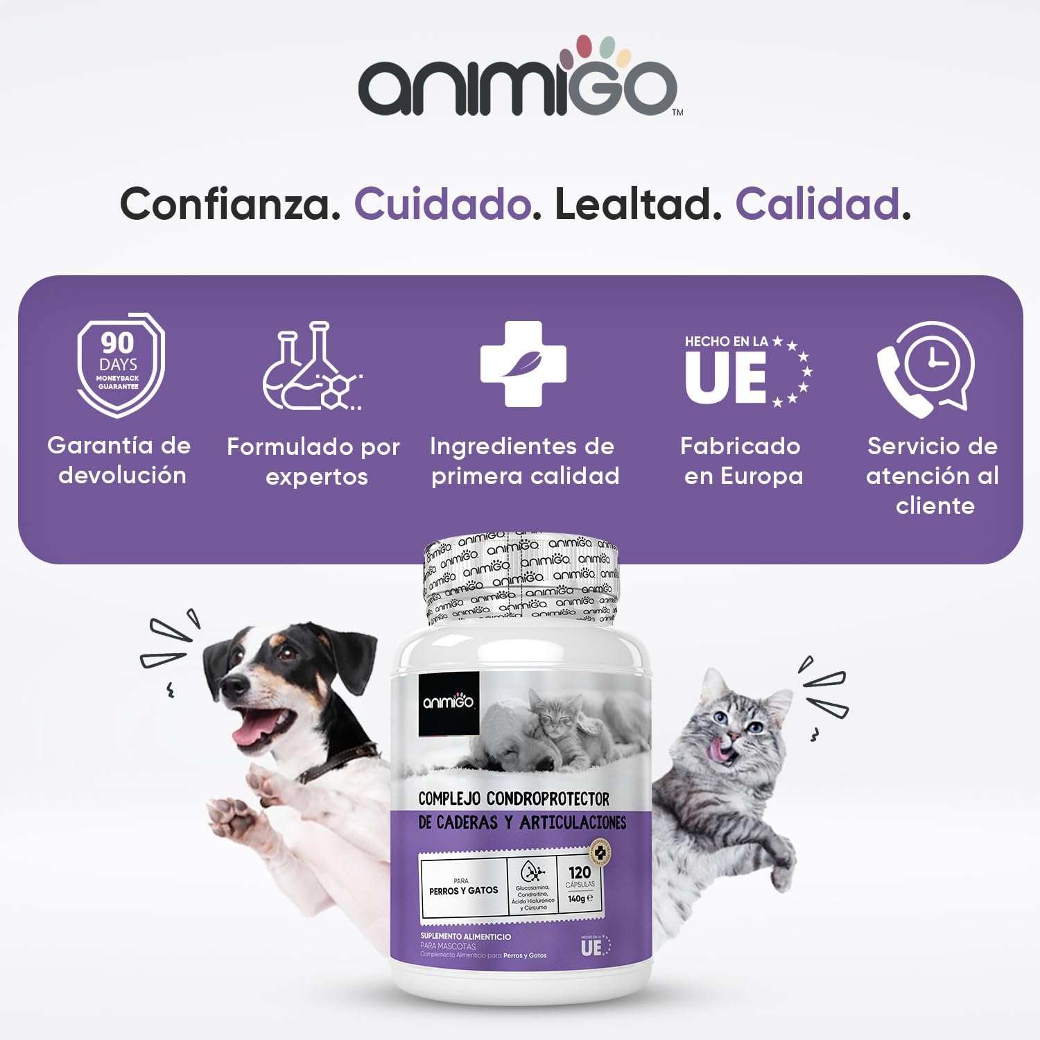 Condo protector para perros y gatos con glucosamina y cúrcuma - 120 cápsulas - imagen 9