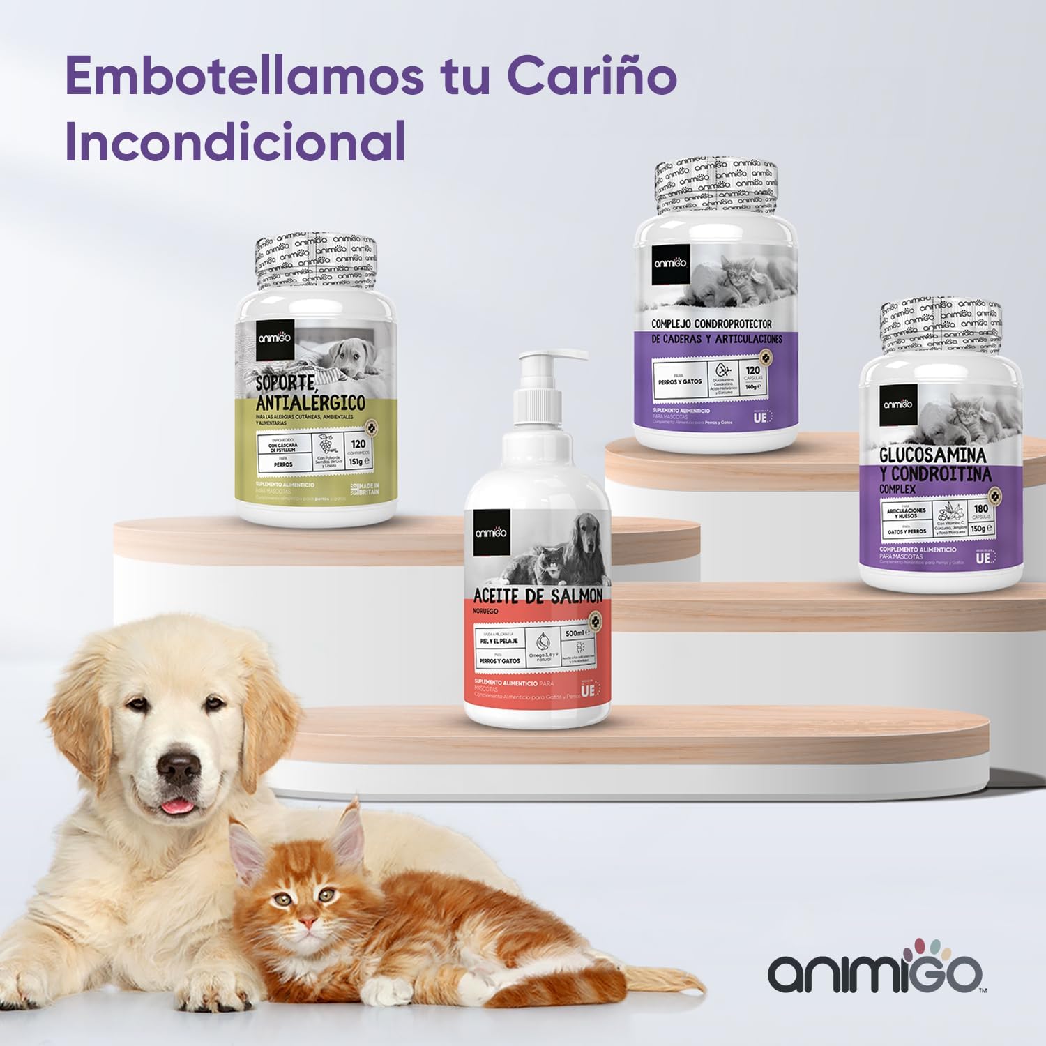 Condo protector para perros y gatos con glucosamina y cúrcuma - 120 cápsulas - detalle del producto