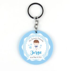 Llavero metacrilato personalizado para comunión niño – detalle original y único