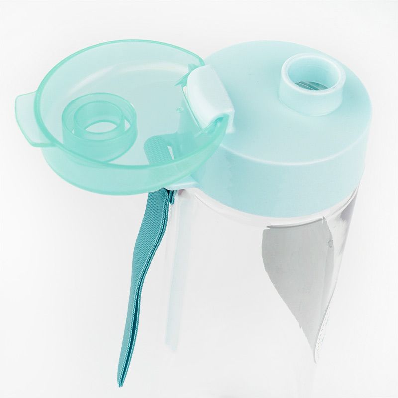 Pack botella 600ml y cajita porta alimentos menta personalizada para comunión niño